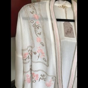 Embroidered Kimono NWT
